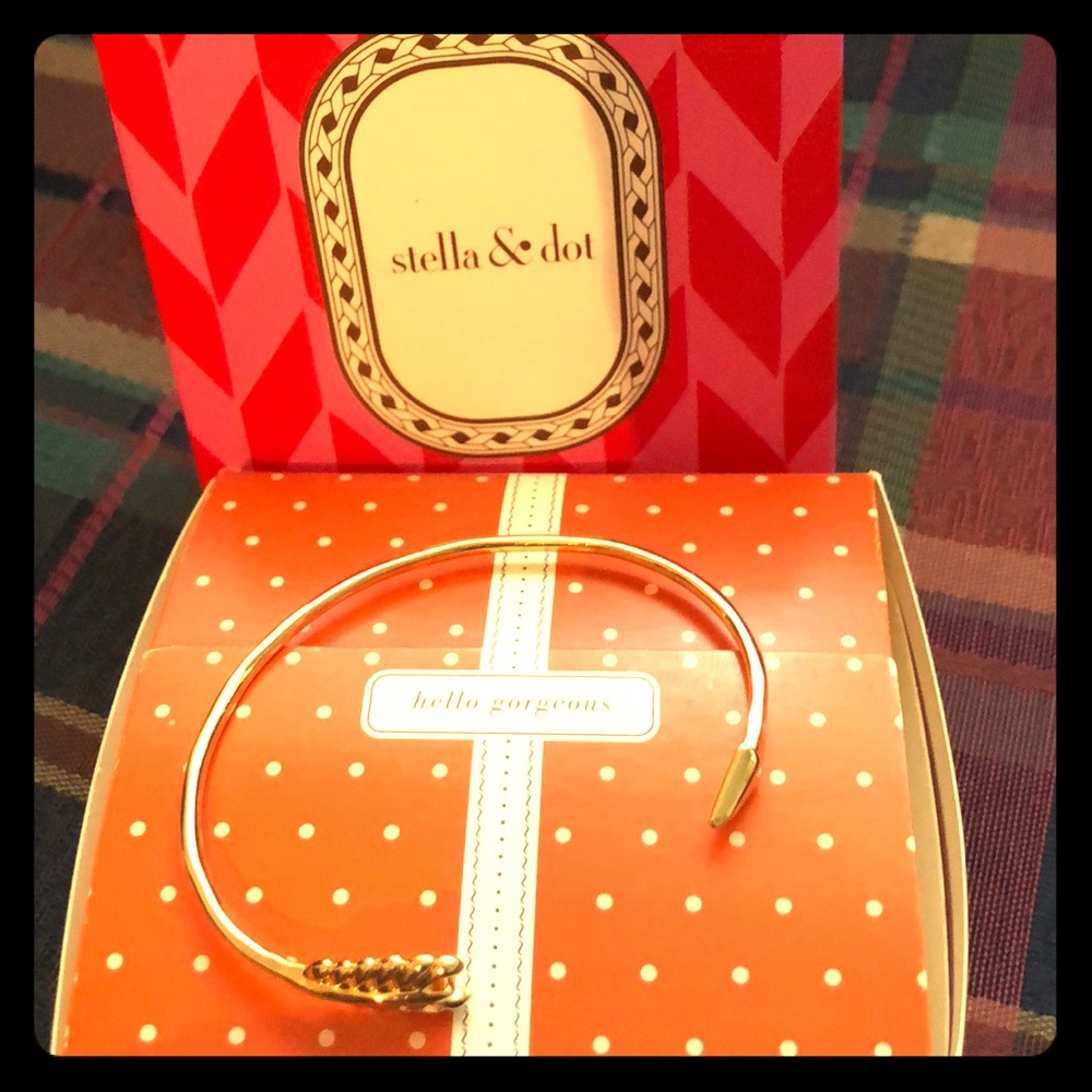 Stella + Dot gold plated bangle
